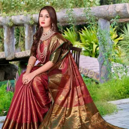 jayant creation Red Art Silk Barasi Sarees-picture-33
