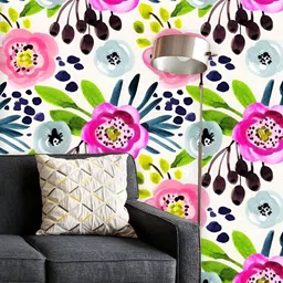 ArtzFolio Printed UV-Resistant Anti-Bacterial Watercolor Floral Pattern0 Peel & Stick Wallpaper-image-56