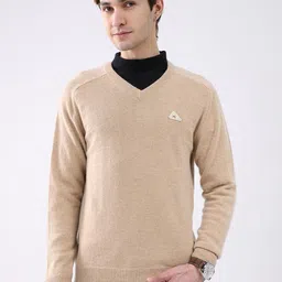 Monte Carlo Men Woollen V Neck Full Sleeve Pullover-picture-12