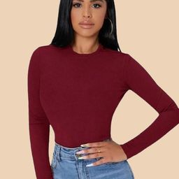 Dream Beauty Fashion Women Solid Round Neck Top-picture-26