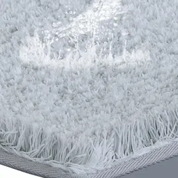 OBSESSIONS Grey & White Textured 2400 GSM Rectangular Bath Rugs image 3