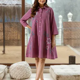 AUTUMN LANE Print A-Line Dress-image-11