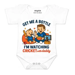 Arvesa Kids-Unisex White Cotton Rompers-picture-19