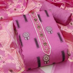 ASISA Floral Printed Beads And Stones Unstitched Dress Material-image-18