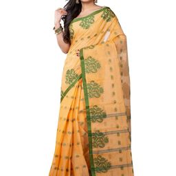 DipDiya Woven Design Pure Cotton Taant Saree-picture-24