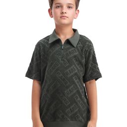 RARE ONES Boys Printed Polo Collar Applique T-shirt-picture-7