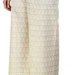 Women Regular Fit Cream Cotton Blend Trousers-image-9