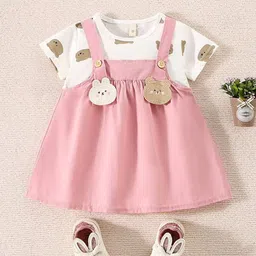 Bold N Elegant Bear Print Pinafore Dress-picture-52