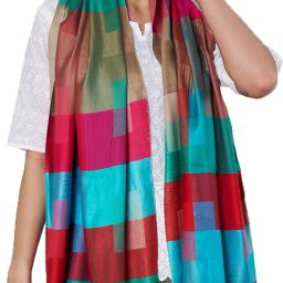 Printed Wool Blend Women Multicolor Stole-image-42