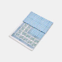 Fabindia Blue Floral Cotton 4-Seater Table Cover-47