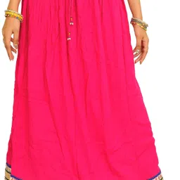 Exotic India Embellished A-Line Maxi Skirt-image-40