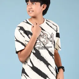 V-Mart Boys Abstract Printed Round Neck Cotton T-shirt-image-72