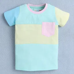 BUMZEE Girls Colourblocked Cotton T-shirt-46