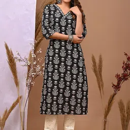 JAI KURTIES Women Floral Printed Thread Work Kurta-picture-17