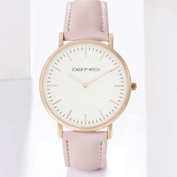 JOKER & WITCH Women Round White Dial & Leather Straps Analogue Watch AMWW1109-35