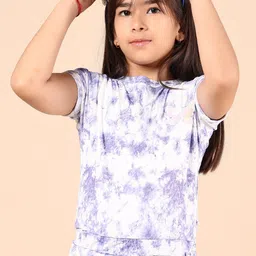 V-Mart Girls Dyed T-shirt with Skirt-44
