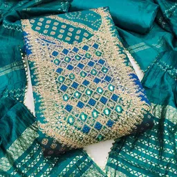 HMP Fashion Embroidered Unstitched Dress Material-image-31