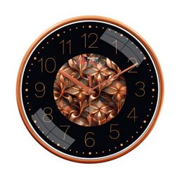 Myntra Elegant Homes Rose Gold & Black Textured Contemporary Wall Clock-27