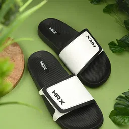 HRX by Hrithik Roshan Men Synthetic embossed velcro Sliders-image-56