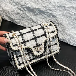 LULU & SKY PU Structured Handheld Bag with Tasselled-image-95
