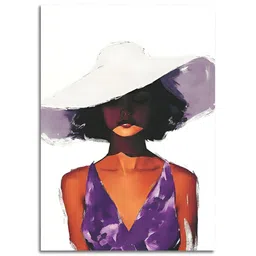 Craftnest creations White & Purple Single Piece Canvas Abstract Wall Paintings-picture-29