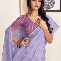 Satrani Ethnic Motifs Pure Cotton Ready to Wear Saree-36