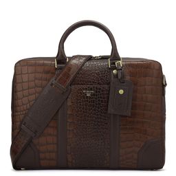 Da Milano Men Textured Leather Laptop Bag-image-36
