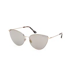 Tom Ford Women Grey Lens & Gold-Toned Cateye Sunglasses FT1005 62 32C-picture-4