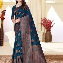RASVRITI Woven Design Zari Art Silk Banarasi Saree-picture-40