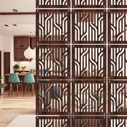 RANDOM Brown Geometric Window Blinds-34