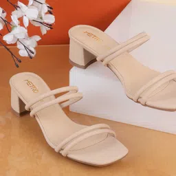 Metro Women Open Toe Block Heel Sandals-45