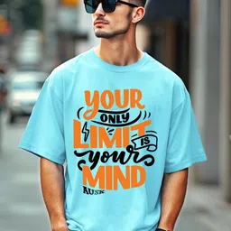 AUSK Men Typography Printed Applique T-shirt-picture-35