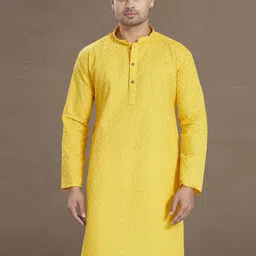 DIVISIVE Men Embroidered Thread Work Kurta-picture-27