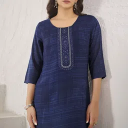 Anouk Round Neck Straight Kurta-34
