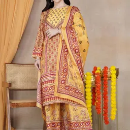 Moda Rapido Women Ethnic Motifs Printed Regular Kurta Set-21