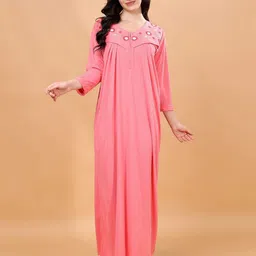 CHUI MUI Women Embroidered Maxi Nightdress-picture-0