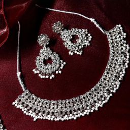 zarmar fashion Women SilverJewellery Set-image-12