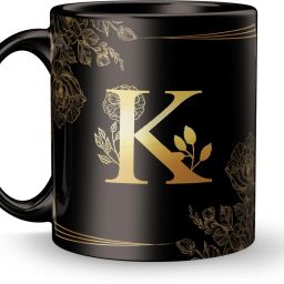 K letter Design print Gift for Sister Ceramic Coffee Mug-image-92
