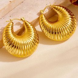 DressBerry Circular Hoop Earrings-image-58