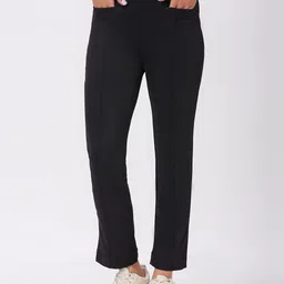 Plus Size Women Relaxed High-Rise Wrinkle Free Trousers-85