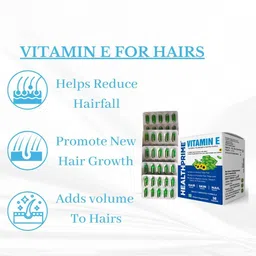 Healthprime Set Of 4 Vitamin E Capsules For Better Hair Growth - 50 Capsules image 4