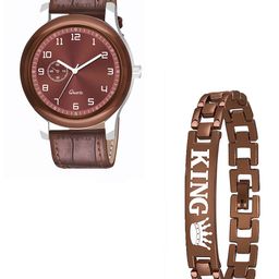 CSAMON Men Regular Straps Analogue Watch B9050 C1001BRO Aeviyo S L K Bracelet-48