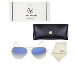 LOUIS KOUROS Unisex Aviator Sunglasses with UV Protected Lens-47