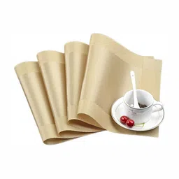 We3 4Pc Yellow Woven Washable Table Placemats-11