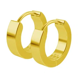 Teeragaj Unisex Stainless Steel Circular Shaped Hoop Earrings-picture-15