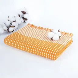 Thirsty Towel Yellow & White 1 Printed Cotton 250 GSM Bath Towel-55