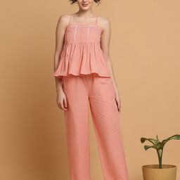 BLANC9 Women Halter Neck Checked Night suit-image-60