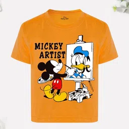 Disney By Miss and Chief Boys Printed Bio Finish Applique T-shirt-image-49