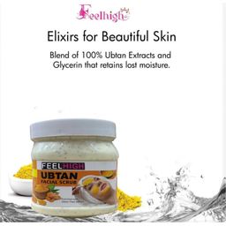 FEELHIGH Set Of 2 Ubtan Scrub & Charcoal Face & Body Scrub-500 ml Each image 4