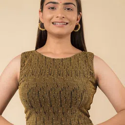 Bindigasm's Advi Women Embellished Sleeveless Saree Blouse-picture-6
